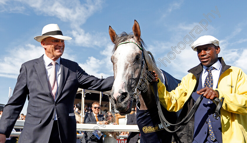 Logician-0028 
 LOGICIAN with John Gosden after The William Hill St Leger
Doncaster 14 Sep 2019 - Pic Steven Cargill / Racingfotos.com