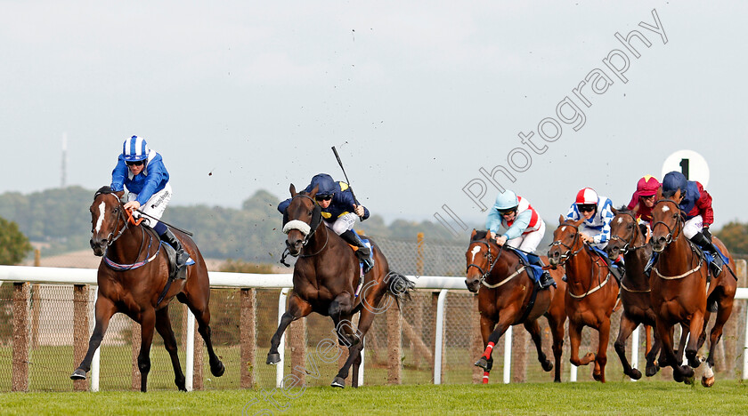 Thafeera-0001 
 THAFEERA (Jim Crowley) beats RELY ON ME (centre) in The British Stallion Studs EBF Lochsong Fillies Handicap Salisbury 7 Sep 2017 - Pic Steven Cargill / Racingfotos.com