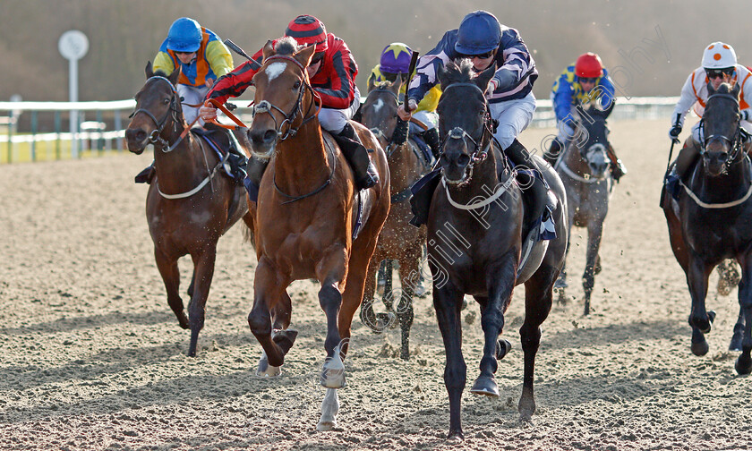 Fields-Of-Dreams-0004 
 FIELDS OF DREAMS (left, Jason Watson) beats THECHILDREN'STRUST (right) in The Bombardier British Hopped Amber Beer Handicap
Lingfield 11 Dec 2019 - Pic Steven Cargill / Racingfotos.com