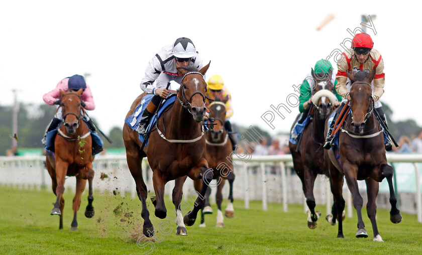 Mersea-0003 
 MERSEA (left, Sam James) beats YOUR SPIRIT (right) in The No.1 York By Guesthouse Hotels British EBF Fillies Novice Stakes
York 10 Jun 2022 - Pic Steven Cargill / Racingfotos.com