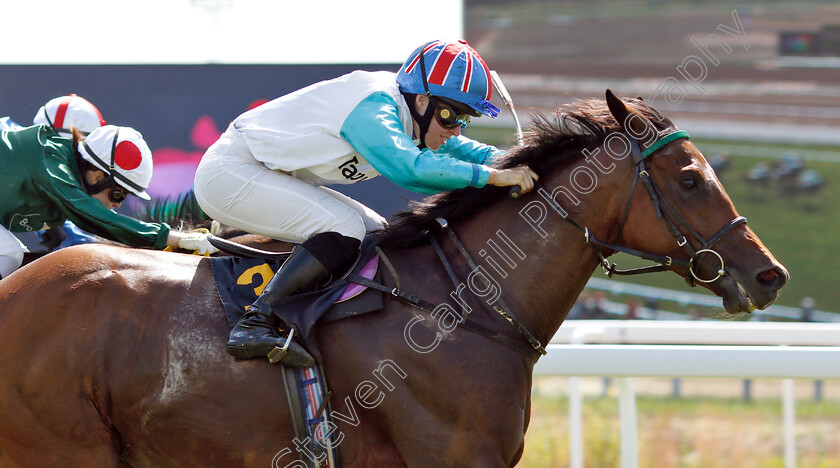 Nastenka-0005 
 NASTENKA (Jane Elliott) wins The Women Jockeys' World Cup Leg4
Bro Park Sweden 30 Jun 2019 - Pic Steven Cargill / Racingfotos.com