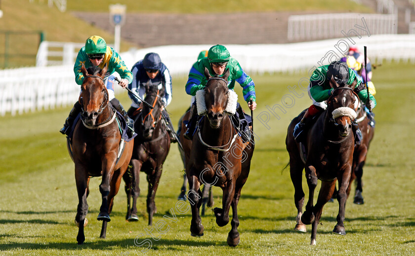 Broken-Spear-0004 
 BROKEN SPEAR (centre, Kieran Schofield) beats SHAWAAMEKH (left) and BABY STEPS (right) in The Deepbridge Estate Planning Service Handicap
Chester 5 May 2021 - Pic Steven Cargill / Racingfotos.com