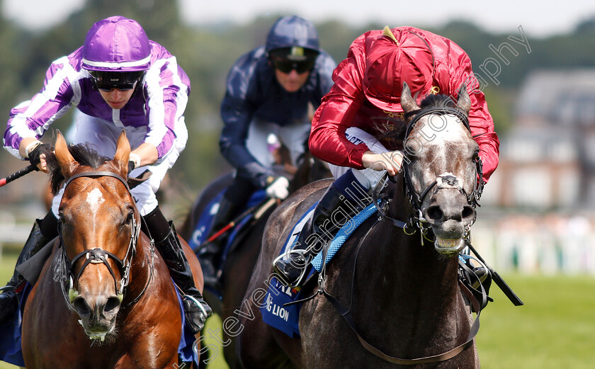 Roaring-Lion-0014 
 ROARING LION (right, Oisin Murphy) beats SAXON WARRIOR (left) in The Coral Eclipse Stakes
Sandown 7 Jul 2018 - Pic Steven Cargill / Racingfotos.com