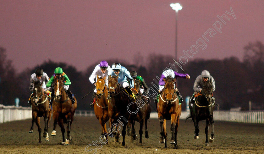 No-Nonsense-0006 
 NO NONSENSE (2nd right, Liam Keniry) beats JAMES STREET (centre) in The 32Red Conditions Stakes
Kempton 4 Jan 2019 - Pic Steven Cargill / Racingfotos.com