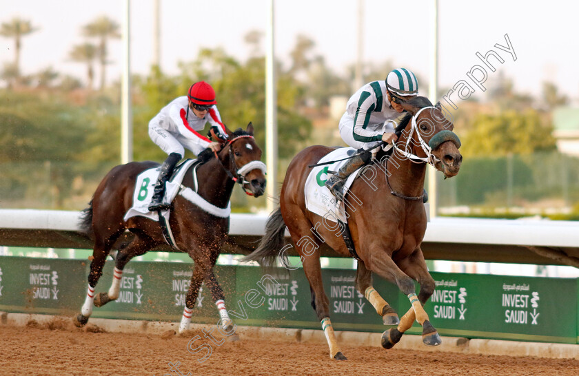 Mo-Aela-0003 
 MO AELO (Maryline Eon) wins The International Jockeys Challenge R2
King Abdulaziz Racecourse, Saudi Arabia, 23 Feb 2024 - Pic Steven Cargill / Racingfotos.com