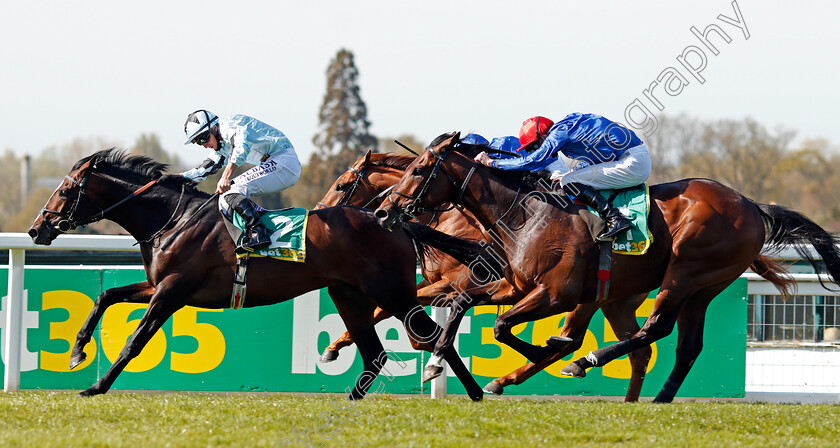 Alenquer-0007 
 ALENQUER (Tom Marquand) beats ADAYAR (right) in The bet365 Classic Trial 
Sandown 23 Apr 2021 - Pic Steven Cargill / Racingfotos.com