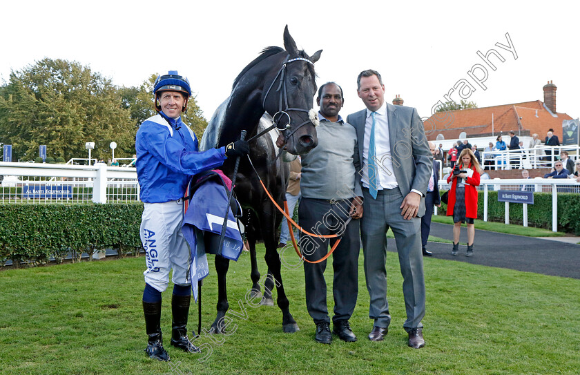 Mutasaabeq-0012 
 MUTASAABEQ (Jim Crowley) winner of The Al Basti Equiworld Dubai Joel Stakes
Newmarket 29 Sep 2023 - Pic Steven Cargill / Racingfotos.com