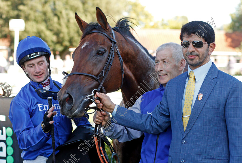 Benbatl-0016 
 BENBATL (Oisin Murphy) with Saeed Bin Suroor after The Unibet Joel Stakes
Newmarket 24 Sep 2021 - Pic Steven Cargill / Racingfotos.com