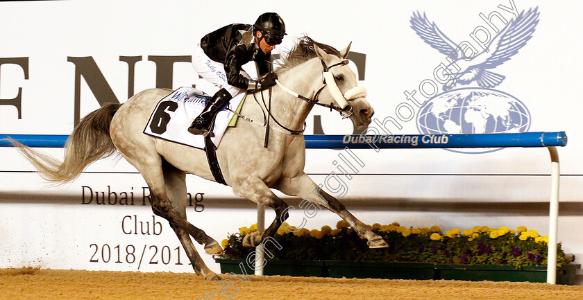 Af-Al-Sajanjle-0003 
 AF AL SAJANJLE (Tadhg O'Shea) wins The Mazrat Al Ruwayah
Meydan 14 Feb 2019 - Pic Steven Cargill / Racingfotos.com