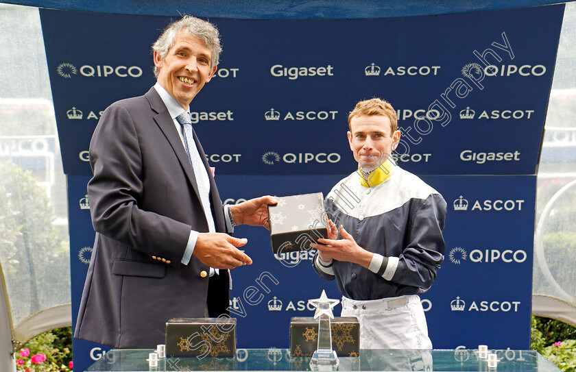 Speak-In-Colours-0013 
 Presentation to Ryan Moore for The Twinings Novice Auction Stakes Div1 Ascot 8 Sep 2017 - Pic Steven Cargill / Racigfotos.com