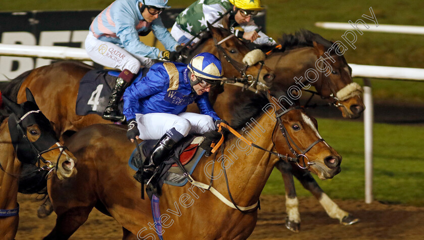 Tea-Sea-0003 
 TEA SEA (William Carson) wins The Betmgm Handicap
Wolverhampton 20 Dec 2024 - Pic Steven Cargill / Racingfotos.com