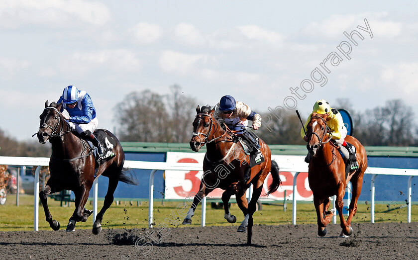 Mostahdaf-0002 
 MOSTAHDAF (left, Robert Havlin) beats IMPERIAL SANDS (centre) and EL DRAMA (right) in The Unibet 3 Uniboosts A Day Conditions Stakes
Kempton 5 Apr 2021 - Pic Steven Cargill / Racingfotos.com