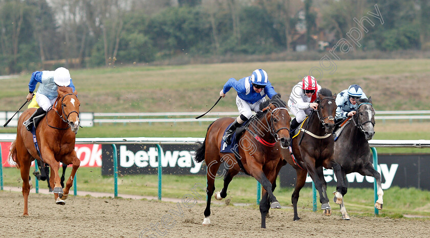 Mohtarrif-0003 
 MOHTARRIF (Martin Dwyer) wins The Ladbrokes Home Of The Odds Boost Novice Stakes
Lingfield 23 Mar 2019 - Pic Steven Cargill / Racingfotos.com