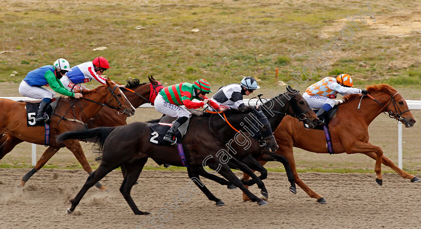 Sir-Rodneyredblood-0005 
 SIR RODNEYREDBLOOD (Marco Ghiani) beats RED ALERT (2nd right) and AL ASEF (nearside) in The Celebrating The tote And PMU Partnership Handicap
Chelmsford 29 Apr 2021 - Pic Steven Cargill / Racingfotos.com