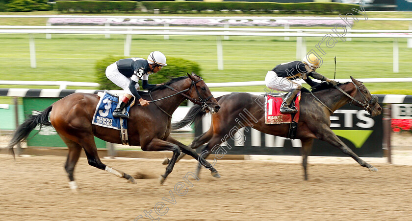 Maryanorginger-0003 
 MARYANORGINGER (Jorge Vargas) beats PERFECT ALIBI (left) in The Astoria Stakes
Belmont Park USA 6 Jun 2019 - Pic Steven Cargill / Racingfotos.com