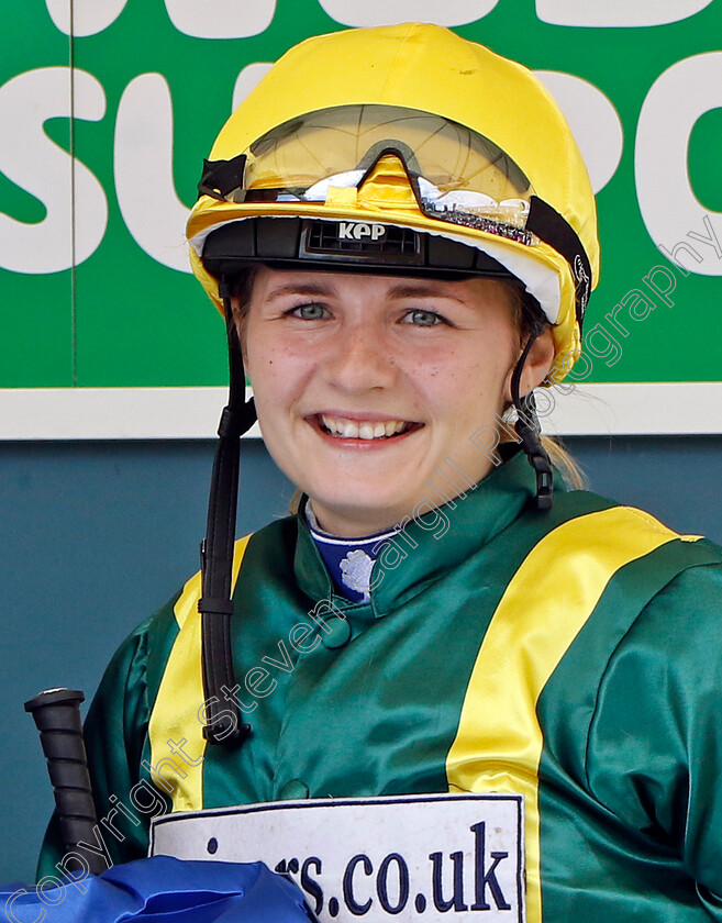 Shake-A-Leg-0011 
 Samantha Brown after winning The Macmillan Ride Of Their Lives Charity Race
York 11 Jun 2022 - Pic Steven Cargill / Racingfotos.com