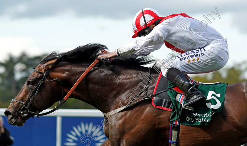 Invincible-Army-0006 
 INVINCIBLE ARMY (Ryan Moore) wins The Merriebelle Stable Pavilion Stakes Ascot 2 May 2018 - Pic Steven Cargill / Racingfotos.com