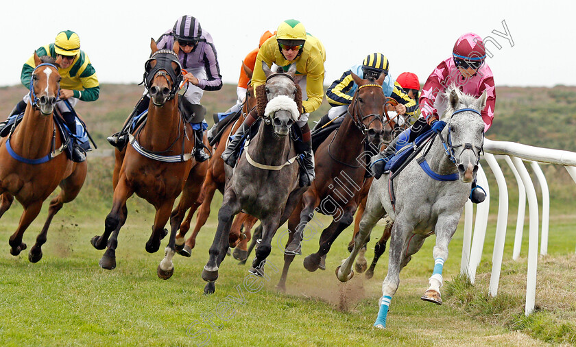 Honcho-0002 
 HONCHO (Victoria Malzard) leads the field around the home turn
Les Landes Jersey 26 Aug 2019 - Pic Steven Cargill / Racingfotos.com