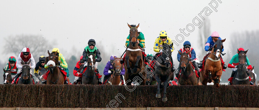 Yala-Enki-and-OK-Corral-0001 
 YALA ENKI (yellow, Bryony Frost) with OK CORRAL (centre) and DINGO DOLLAR (2nd right)
Newbury 30 Nov 2019 - Pic Steven Cargill / Racingfotos.com