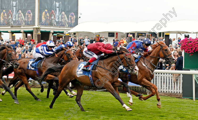 Cruyff-Turn-0002 
 CRUYFF TURN (right, David Allan) beats MAGICAL MORNING (centre) in The Clipper Logistics Handicap
York 19 Aug 2021 - Pic Steven Cargill / Racingfotos.com