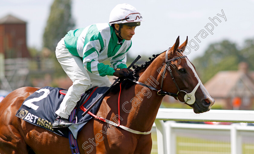 Adaay-In-Devon-0006 
 ADAAY IN DEVON (Silvestre de Sousa) winner of The Betmgm It's Showtime Scurry Stakes
Sandown 15 Jun 2024 - Pic Steven Cargill / Racingfotos.com