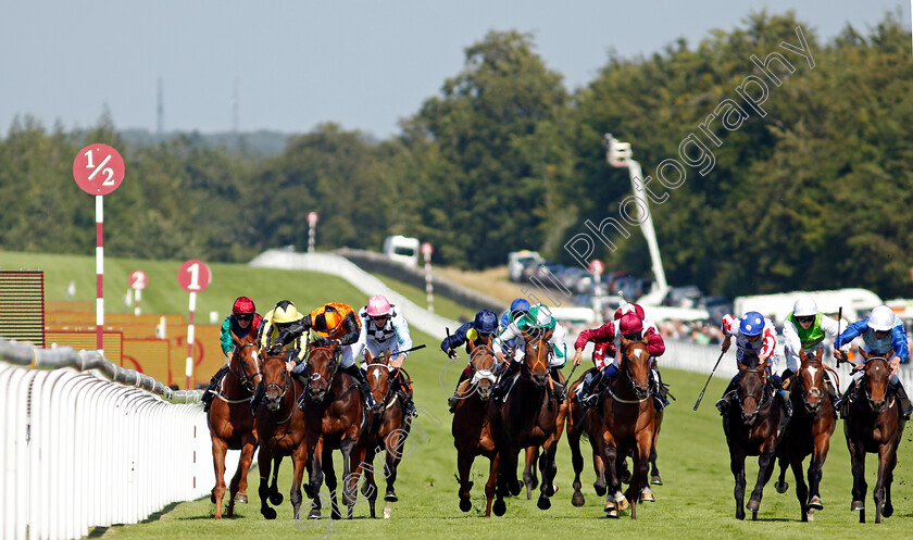 Aswan-0001 
 ASWAN (left orange, James Doyle) wins The Goodwood Racecourse Patrons Nursery
Goodwood 29 Jul 2021 - Pic Steven Cargill / Racingfotos.com