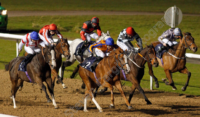 Guroor-0002 
 GUROOR (centre, Stefano Cherchi) beats FAIR STAR (2nd right) in The Play 4 To Win At Betway Handicap
Wolverhampton 24 Nov 2020 - Pic Steven Cargill / Racingfotos.com