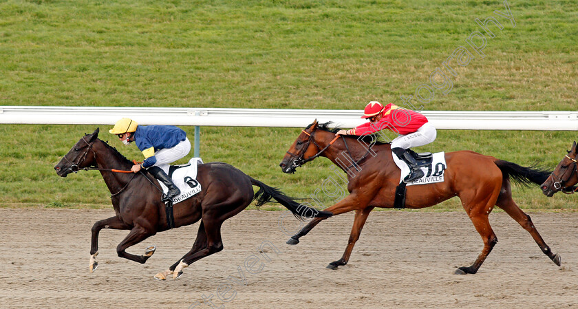 Mansoun-0005 
 MANSOUN (P C Boudot) beats POLE CELESTE (right) in The Prix de la Foret de Bord
Deauville 8 Aug 2020 - Pic Steven Cargill / Racingfotos.com