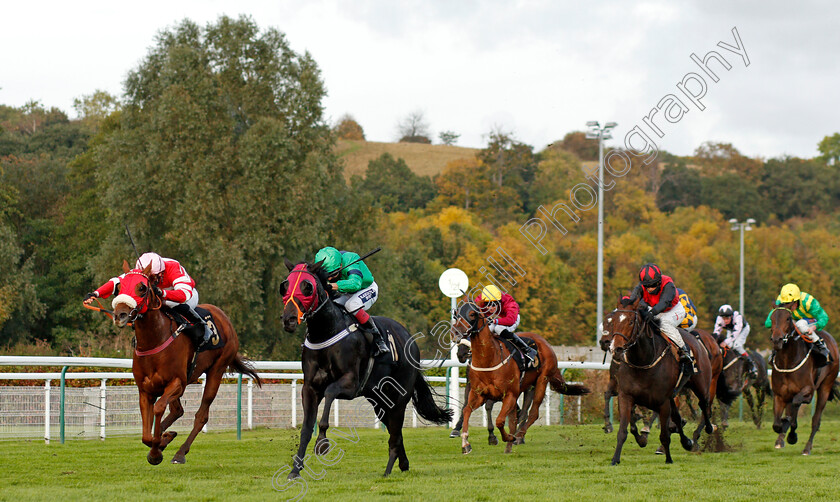 Tilsworth-Rose-0001 
 TILSWORTH ROSE (centre, Thore Hammer Hansen) beats MECCA'S HOT STEPS (left) in The Download The Mansionbet App Handicap Div1
Nottingham 14 Oct 2020 - Pic Steven Cargill / Racingfotos.com