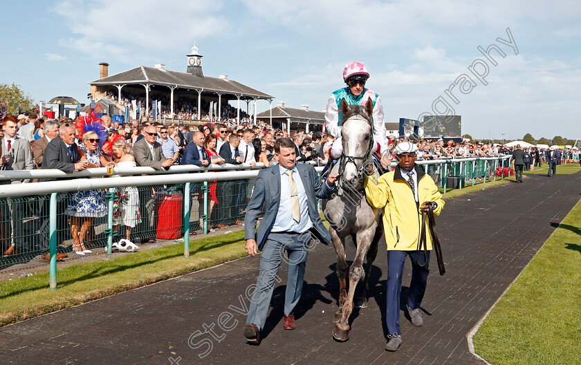 Logician-0002 
 LOGICIAN (Frankie Dettori) before The St Leger
Doncaster 14 Sep 2019 - Pic Steven Cargill / Racingfotos.com