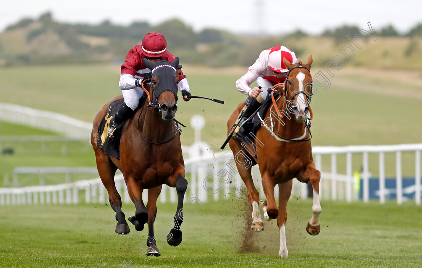 Naomi-Lapaglia-0003 
 NAOMI LAPAGLIA (left, Greg Cheyne) beats IN THESE SHOES (right) in The Bedford Lodge Hotel & Spa Fillies Handicap
Newmarket 15 Jul 2023 - Pic Steven Cargill / Racingfotos.com