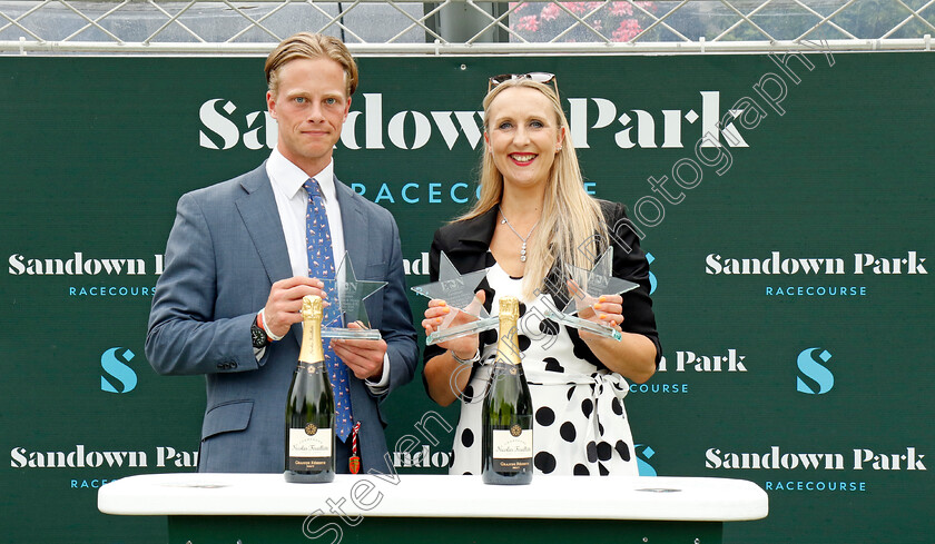 Celestial-Orbit-0017 
 Presentation by Claire Taylor to Ollie Sangster after The European Bloodstock News EBF Star Stakes 
Sandown 25 Jul 2024 - Pic Steven Cargill / Racingfotos.com