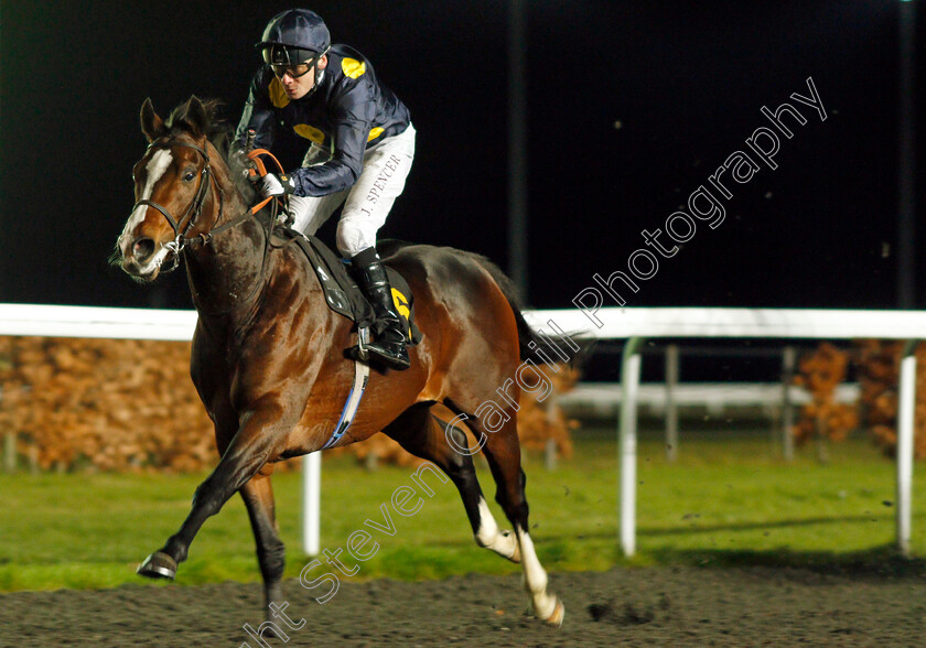 Highbrow-0005 
 HIGHBROW (Jamie Spencer) wins The Matchbook VIP Novice Stakes Div2 Kempton 13 Dec 2017 - Pic Steven Cargill / Racingfotos.com