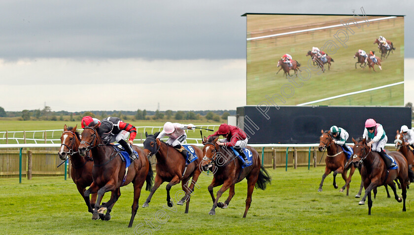 Apphia-0001 
 APPHIA (Josephine Gordon) beats PLEASANT SURPRISE (left) in The Princess Royal Nayef Stakes Newmarket 29 Sep 2017 - Pic Steven Cargill / Racingfotos.com