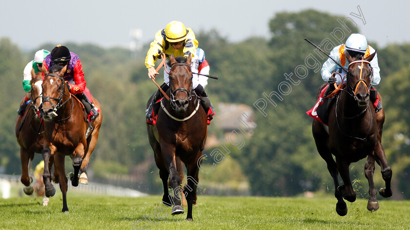 Just-Hubert-0008 
 JUST HUBERT (left, Tom Marquand) beats BUCKMAN TAVERN (right, Nicola Currie) in The Young Stayers Handicap 
Sandown 25 Jul 2019 - Pic Steven Cargill / Racingfotos.com