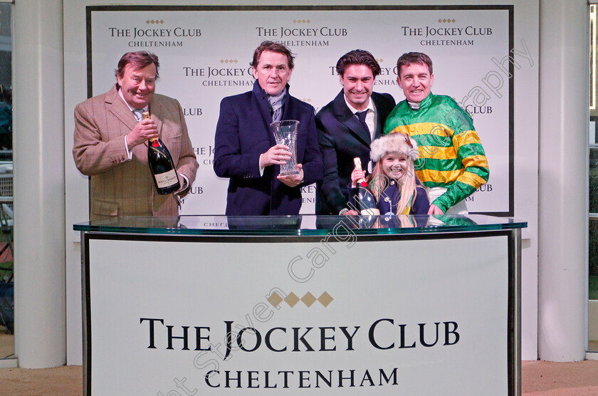 Dame-De-Compagnie-0005 
 Presentation to A P McCoy, Nicky Henderson and Barry Geraghty for The Park Mares Handicap Hurdle won by DAME DE COMPAGNIE
Cheltenham 14 Dec 2019 - Pic Steven Cargill / Racingfotos.com