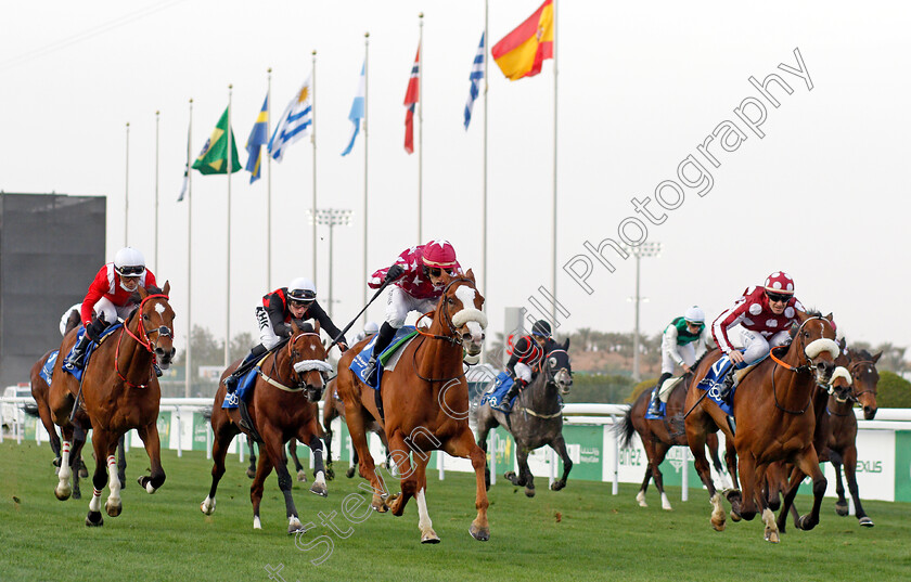 Lauderdale-0005 
 LAUDERDALE (R Thomas) wins The Saudi International Handicap
King Abdulaziz RaceCourse, Riyadh, Saudi Arabia 25 Feb 2022 - Pic Steven Cargill / Racingfotos.com