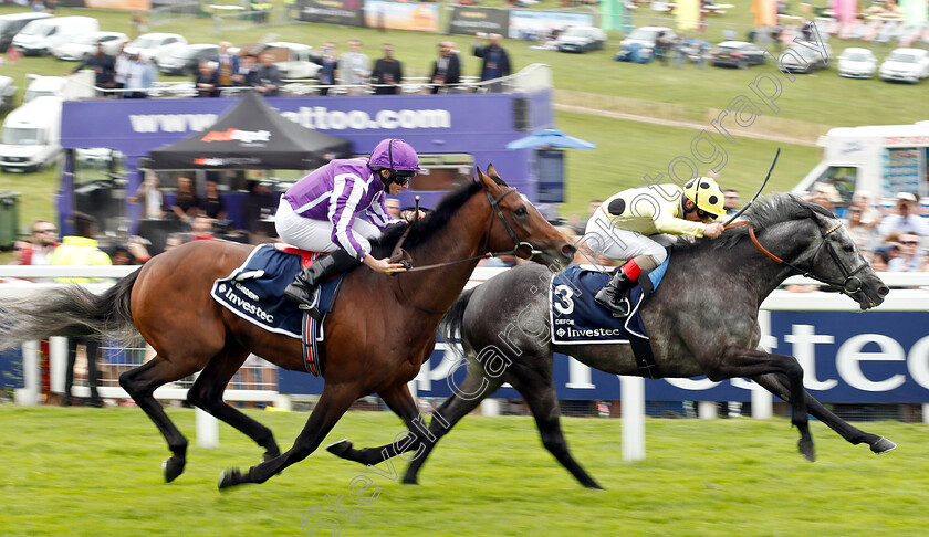 Defoe-0004 
 DEFOE (Andrea Atzeni) beats KEW GARDENS (left) in The Investec Coronation Cup
Epsom 31 May 2019 - Pic Steven Cargill / Racingfotos.com