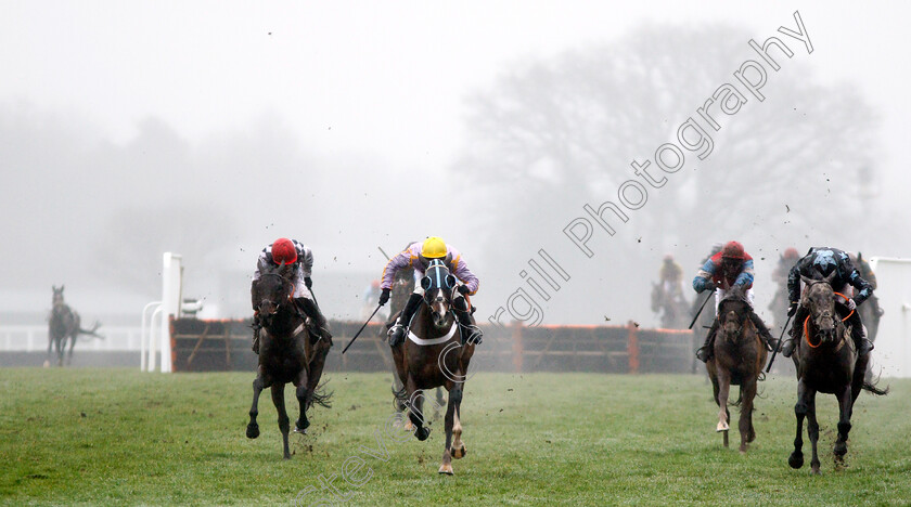 Jenkins-0001 
 JENKINS (centre, James Bowen) beats BURBANK (left) and AIR FORCE ONE (right) in The Ascot Spring Garden Show Holloway's Handicap Hurdle Ascot 20 Jan 2018 - Pic Steven Cargill / Racingfotos.com