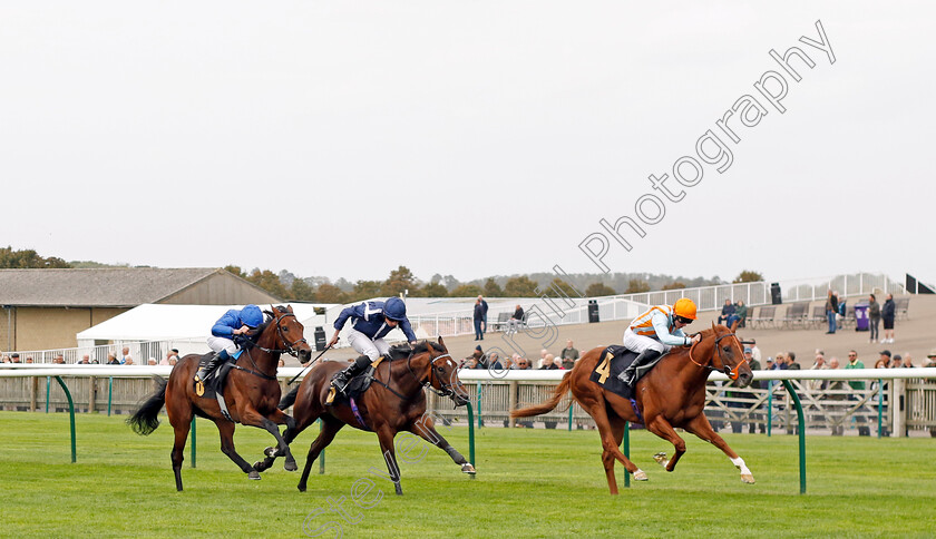 Stormy-Waves-0005 
 STORMY WAVES (left, William Buick) beats THE CAMDEN COLT (right) and LAMBERT (centre) in The Federation Of Bloodstock Agents Nursery
Newmarket 28 Sep 2023 - Pic Steven Cargill / Racingfotos.com