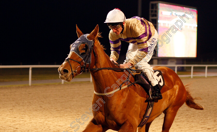 Mister-Chow-0004 
 MISTER CHOW (Adam Kirby) wins The bet toteWIN At betfred.com Handicap Chelmsford 1 Dec 2017 - Pic Steven Cargill / Racingfotos.com