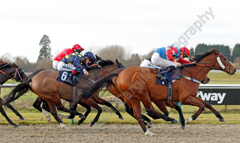 Knockout-Blow-0004 
 KNOCKOUT BLOW (Hector Crouch) wins The Betway Heed Your Hunch Handicap
Lingfield 18 Dec 2019 - Pic Steven Cargill / Racingfotos.com