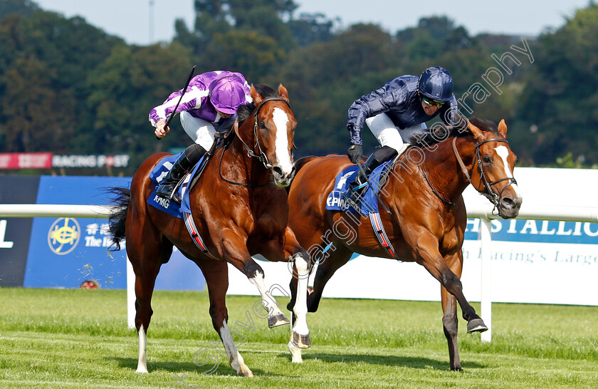 Diego-Velazquez-0005 
 DIEGO VELAZQUEZ (left, Ryan Moore) beats CAPULET (right) in The KPMG Champions Juvenile Stakes
Leopardstown 9 Sep 2023 - Pic Steven Cargill / Racingfotos.com