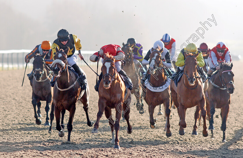 Torochica-0002 
 TOROCHICA (centre, Charles Bishop) beats OSLO (left) in The Betway Casino Handicap
Lingfield 9 Jan 2021 - Pic Steven Cargill / Racingfotos.com