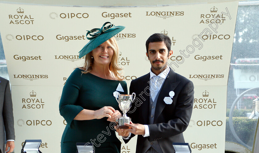 Baghdad-0005 
 Presentation by Kirsty Young to Mohammed Al Attiya for The King George V Stakes won by BAGHDAD
Royal Ascot 21 Jun 2018 - Pic Steven Cargill / Racingfotos.com