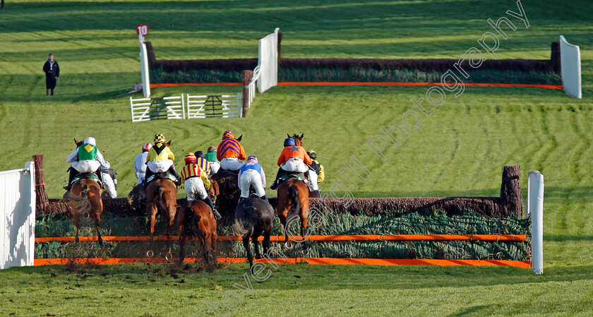 Cheltenham-0003 
 WHAT A MOMENT (Mr R O Harding, right) with the field on his way to winning The Markel Insurance Amateur Riders Handicap Chase Cheltenham 17 Nov 2017 - Pic Steven Cargill / Racingfotos.com