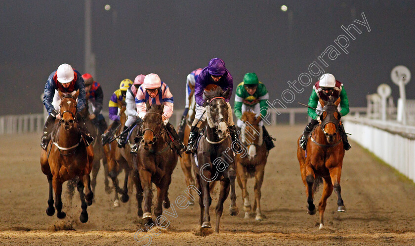 Arthur s-Angel-0002 
 ARTHUR'S ANGEL (centre, David Probert) wins The tote Placepot Your Frsit Bet Nursery Div2
Chelmsford 27 Nov 2020 - Pic Steven Cargill / Racingfotos.com