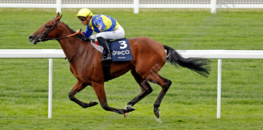 Goliath-0002 
 GOLIATH (Christophe Soumillon) wins The King George VI and Queen Elizabeth Stakes
Ascot 27 Jul 2024 - Pic Steven Cargill / Racingfotos.com