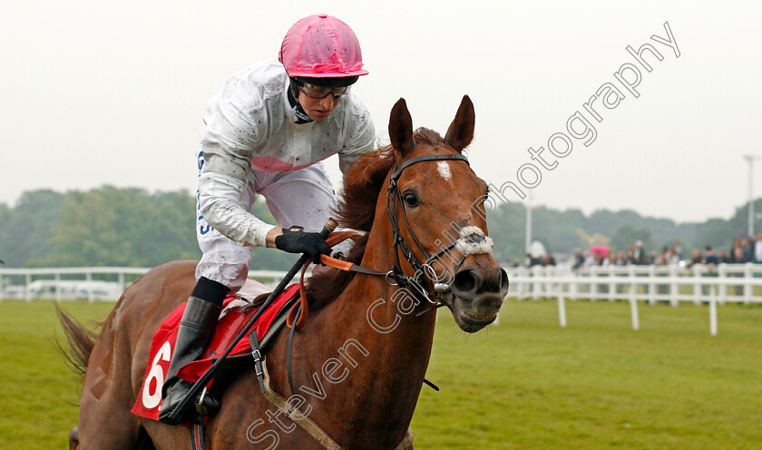 What-A-Welcome-0005 
 WHAT A WELCOME (Joey Haynes) wins The Matchbook Betting Exchange Handicap Sandown 24 May 2018 - Pic Steven Cargill / Racingfotos.com