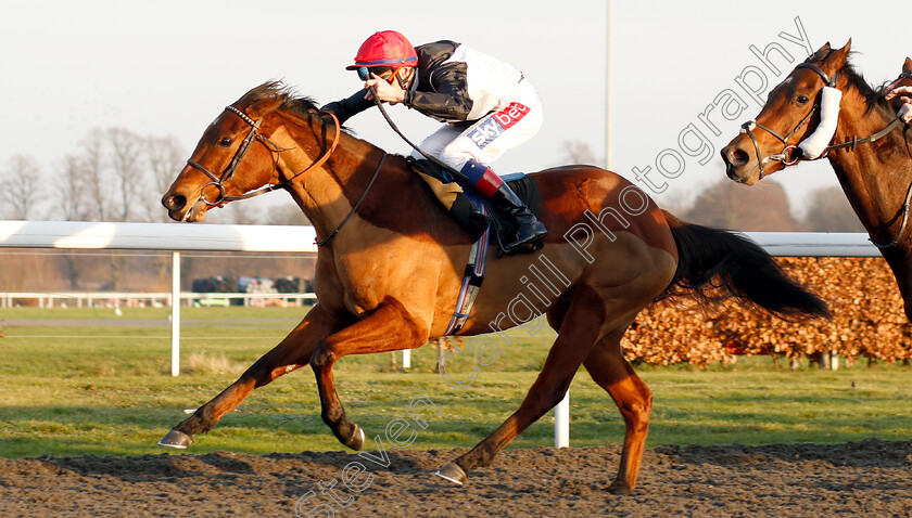 Katie-Lee-0003 
 KATIE LEE (Fran Berry) wins The 100% Profit Boost At 32Redsport.com Handicap
Kempton 4 Jan 2019 - Pic Steven Cargill / Racingfotos.com